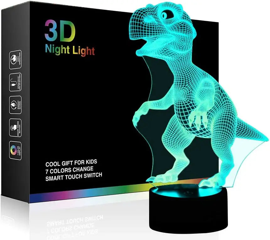 3D LED Dino lampa